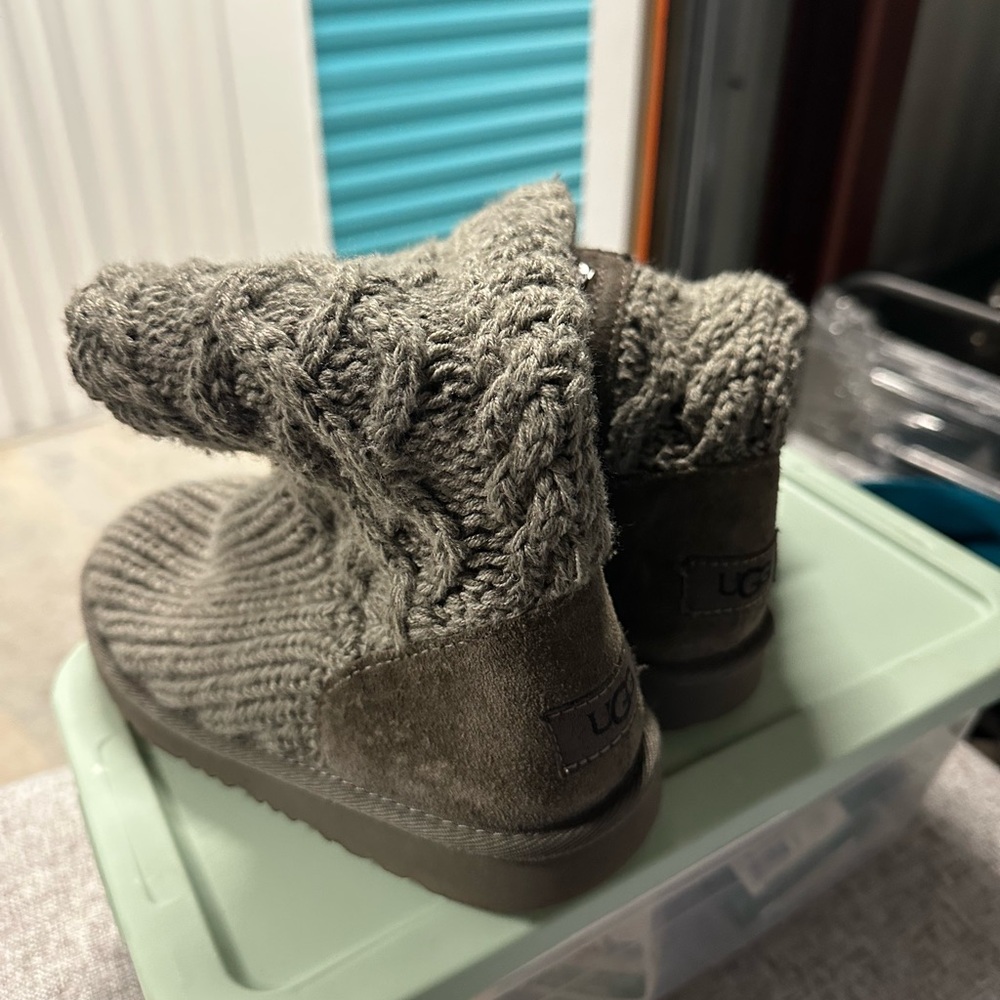 UGG Gray Knit Boots